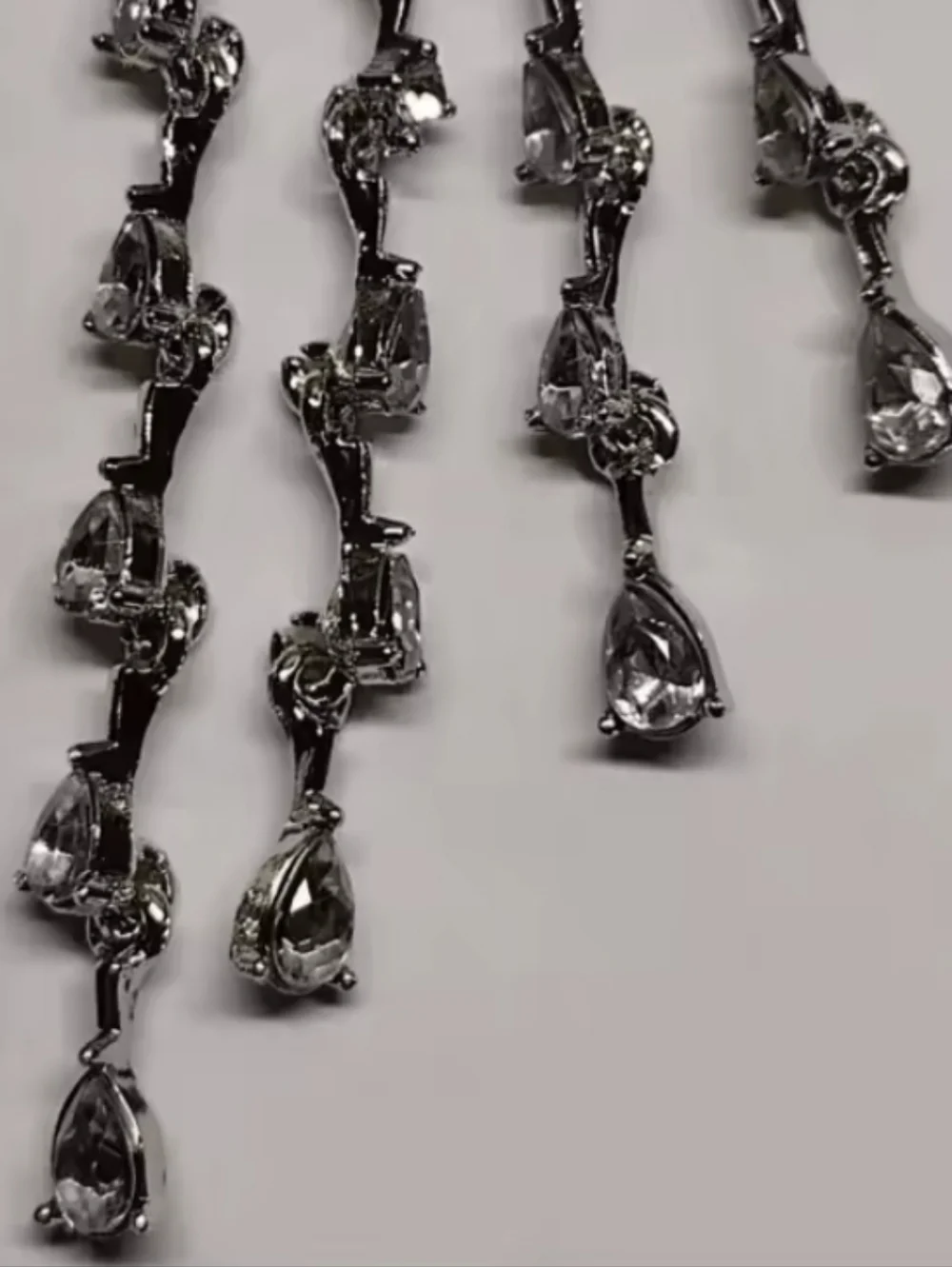 New! Crystal tassel shoulder brooch epaulette epaulet • NWOT #br3
